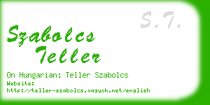 szabolcs teller business card